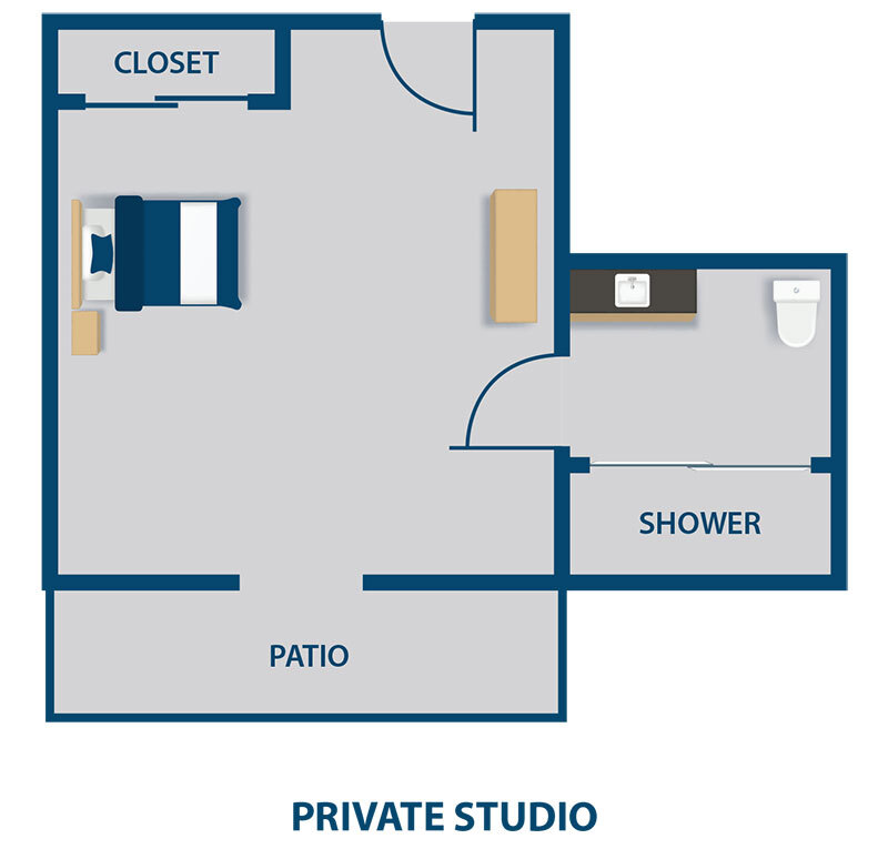 private studio floor plan