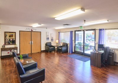 The front lobby at Arbor Place Residential