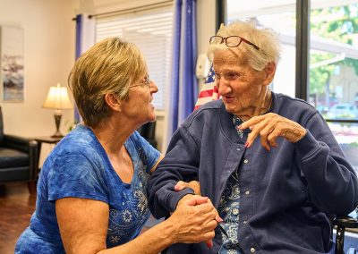 Two elderly ladies at Arbor Place Residential